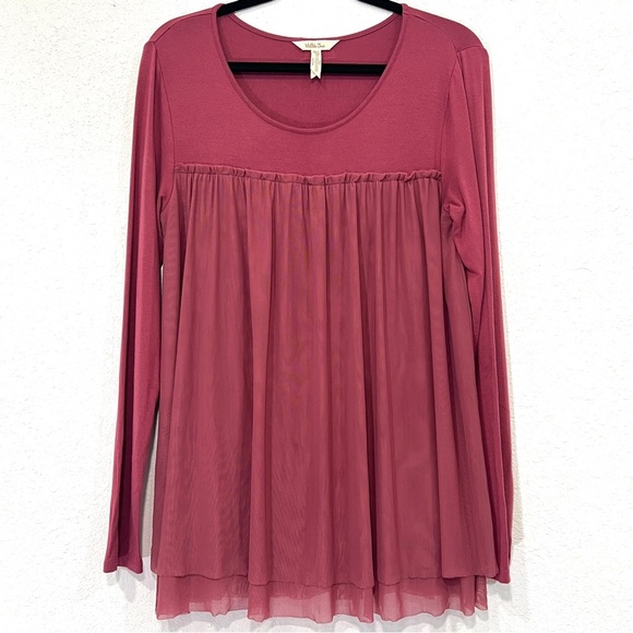 Matilda Jane Womens Dusty Pink Long Sleeve Flowy Shirt Size Large - Picture 1 of 7